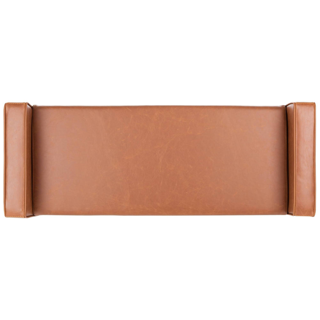Light Brown/Walnut Midcentury Bench S641