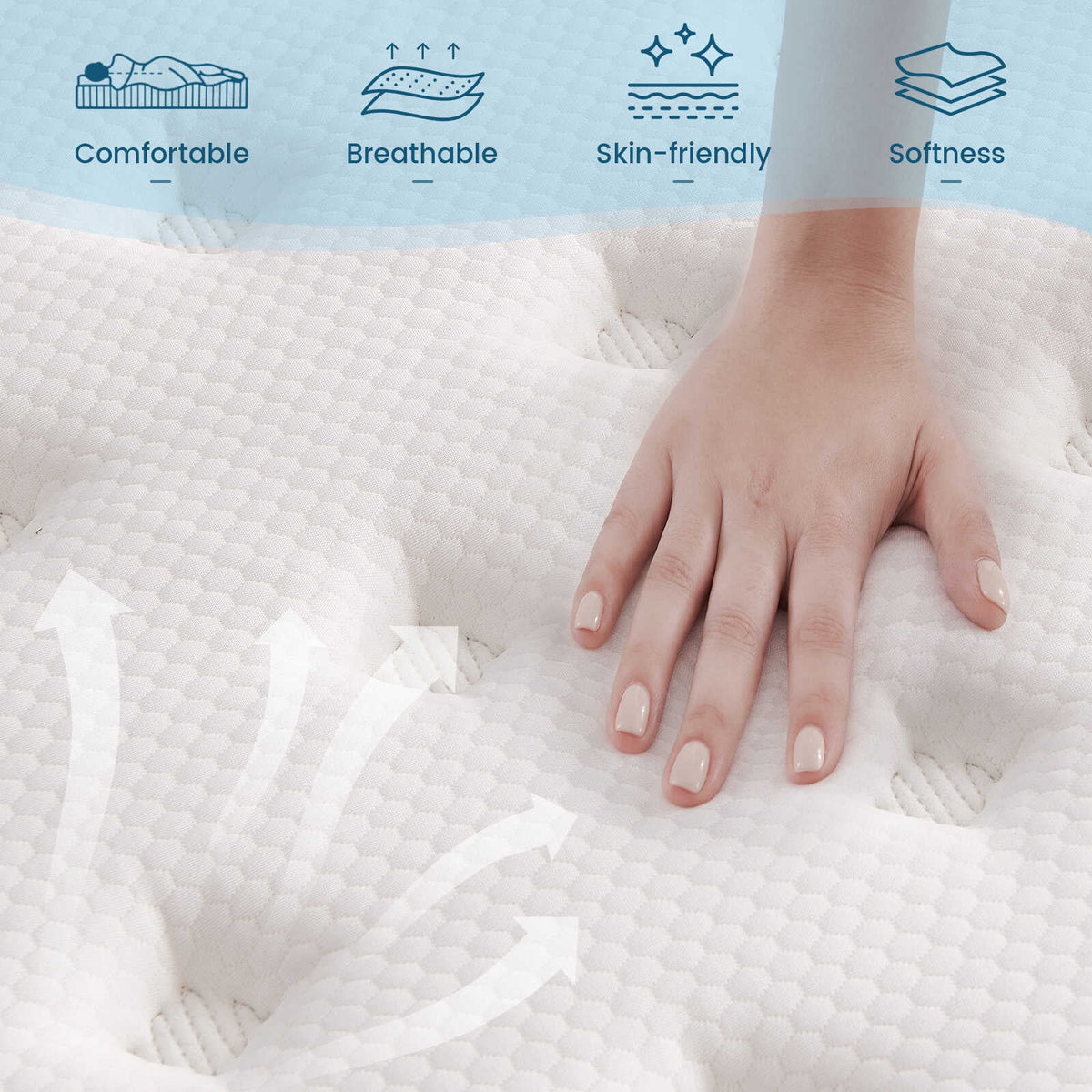 Twin 10 Inch Memory Foam Hybrid Mattress with Pocket Springs K6320