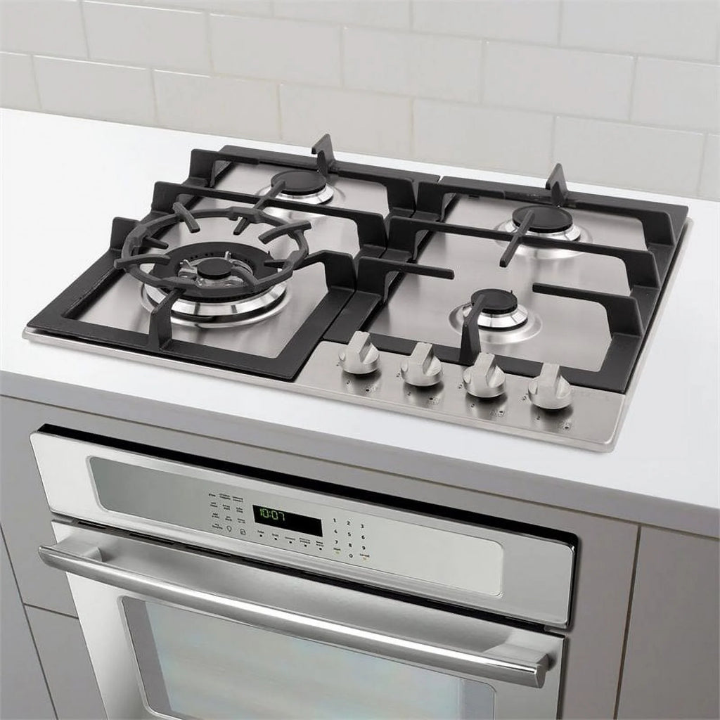 24 in. Stainless Steel Drop-In Gas Cooktop with 4 Burners P890519