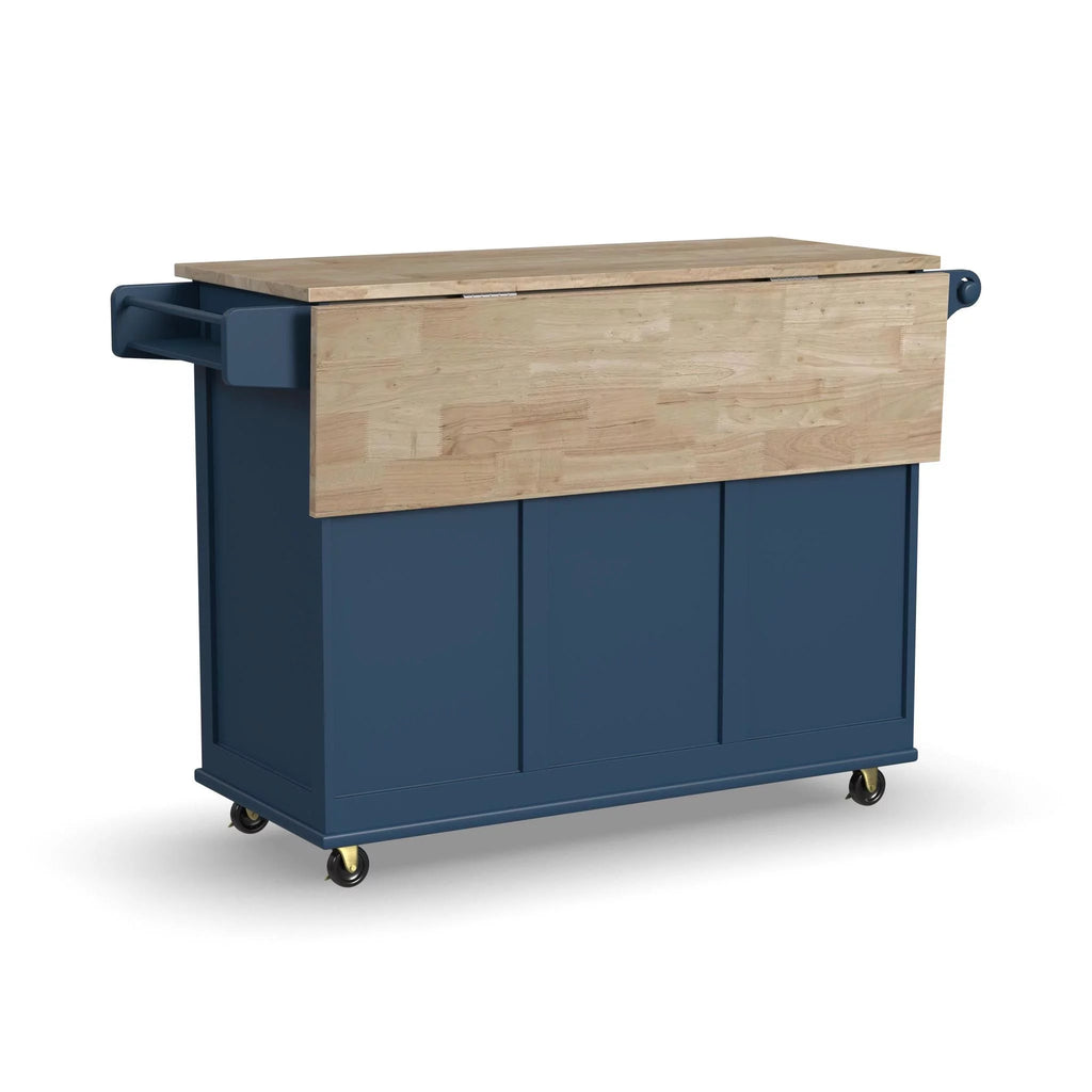 Blue Engineered Wood Kitchen Cart B368242