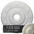 24 1/4 inchod x 3 7/8 inchid x 2 inchp Hand-Painted Flash Gold Ceiling Medallion D580