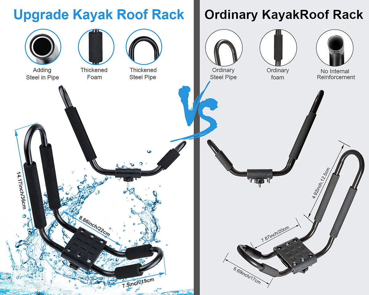 Kayak Roof Rack with 4 Ropes T59573