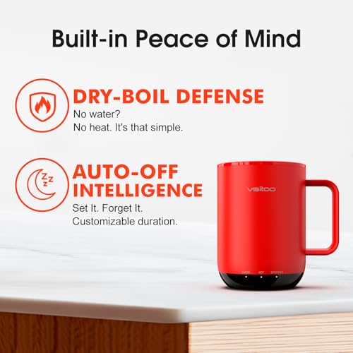14oz Temperature Control Smart Heated Coffee Mug with Warmer N8283