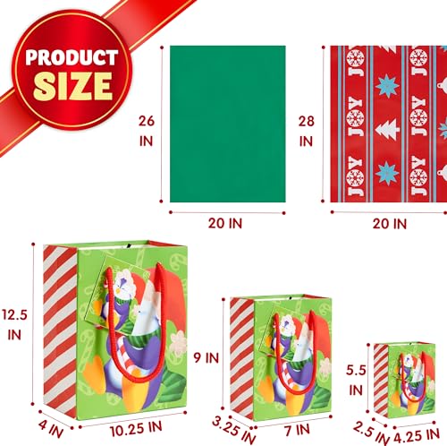 36 Pcs Christmas Bags with Tissue Papers and Tag N75507