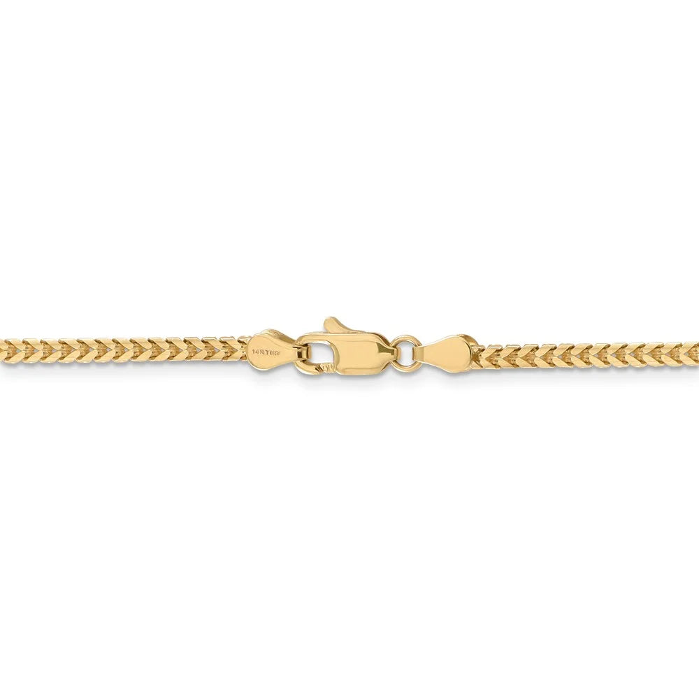 14kt Yellow Gold 2.5mm Franco Chain 20 inch Lobster Clasp F401756