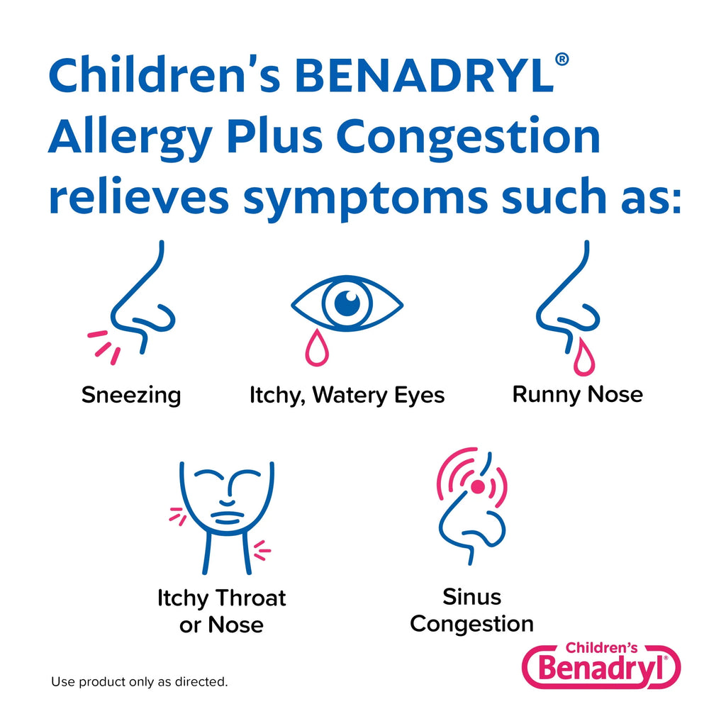 Children's Allergy Plus Congestion Relief Liquid, Grape, 4 fl. oz M81853