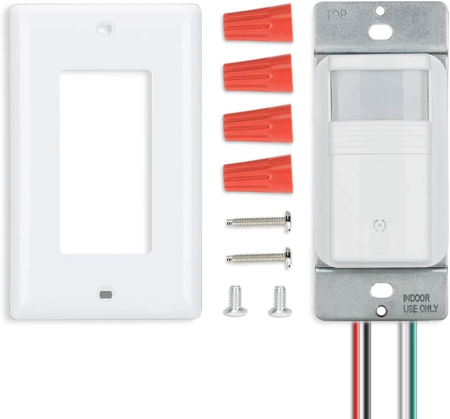 Motion Activated Wall Switch, Single Pole, 10 Pack D1879
