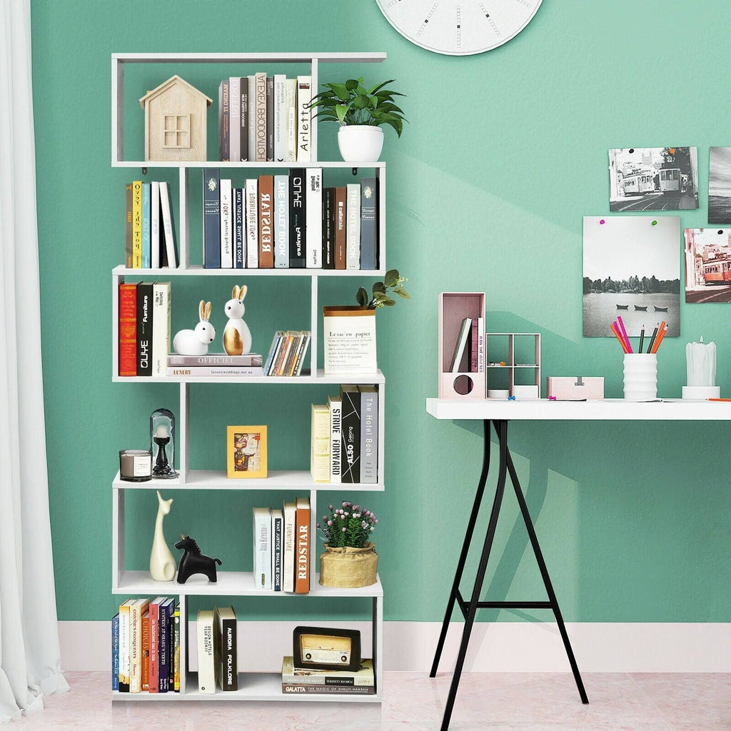 Black S-Shaped Bookshelf P60917