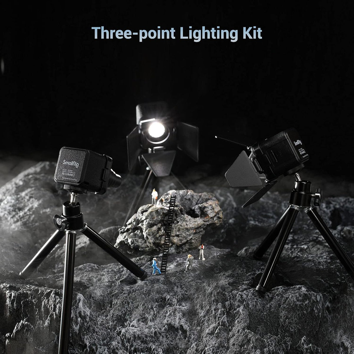 LED Video Light Kit 3 Pack with 8 Color Filters I2133