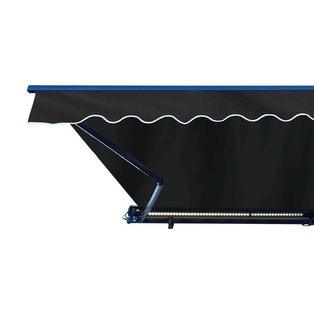 Motorized Retractable Awning Black Y83559