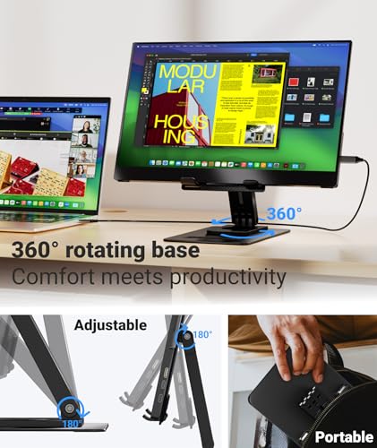 15.6 Inch FHD IPS Portable Monitor with Adjustable Stand T831675