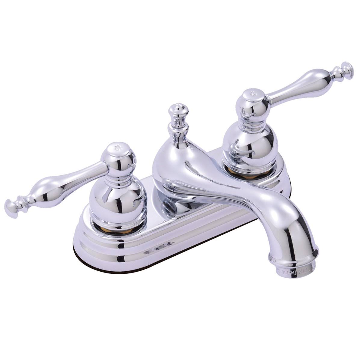Chrome Two-Handle Centerset Lavatory Faucet with Pop-Up D823819