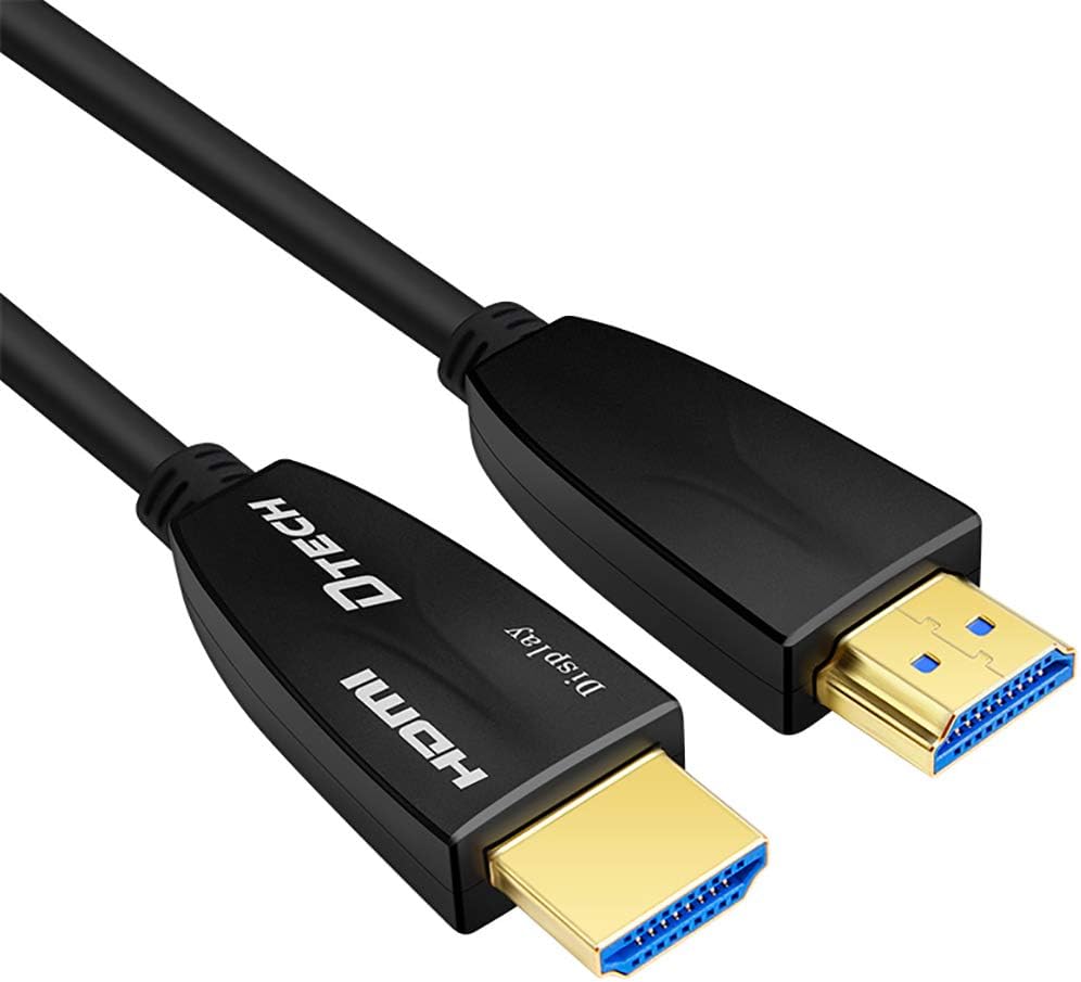 25 Feet Fiber Optic HDMI Cable 4K 60Hz 18Gbps HDR in-Wall Rated Black Pack of 2 S7035