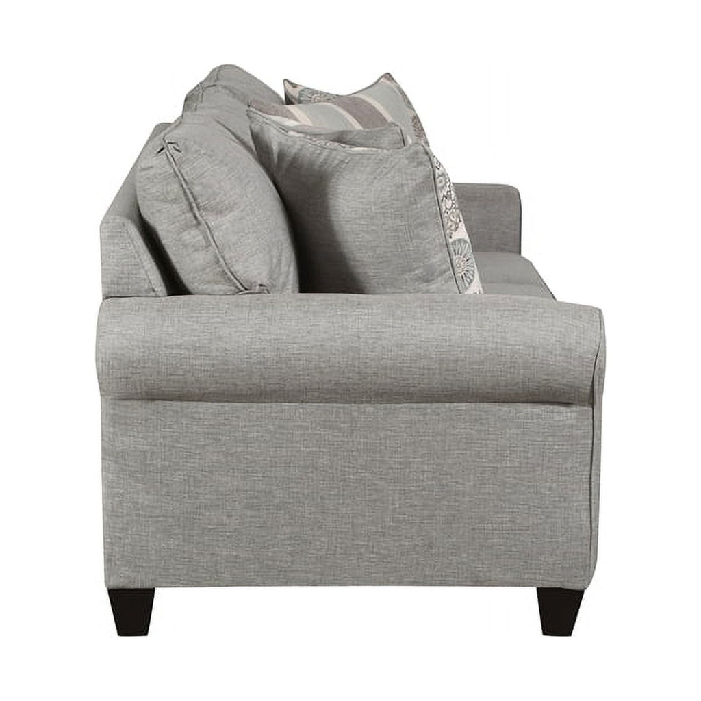 Gray Sofa with Accent Pillows J3325