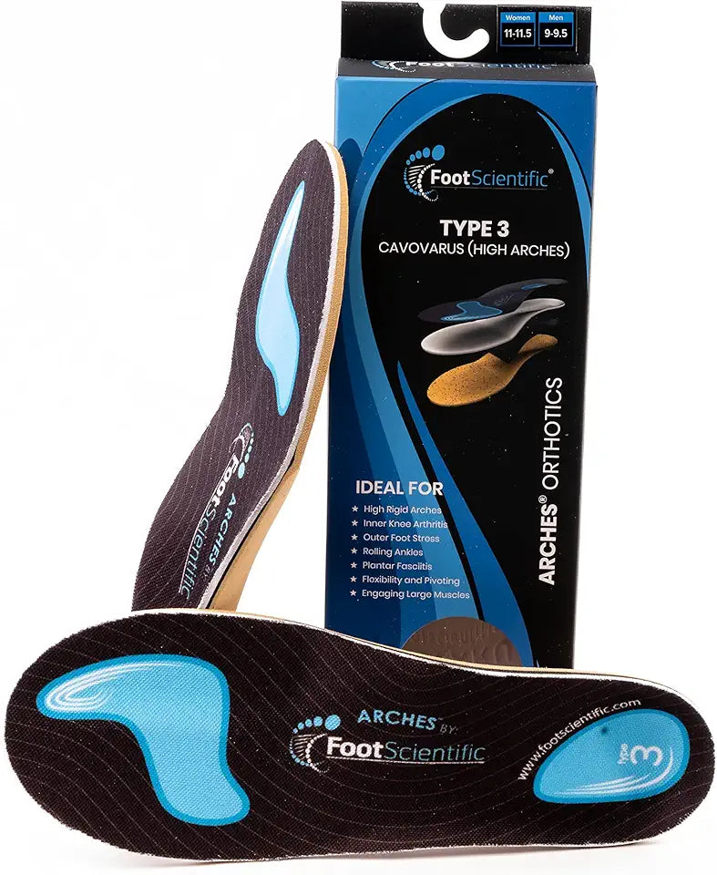 High Arch Orthotic Shoe Insoles Men's Size 11-11.5 Women's Size 13-13.5 R312