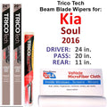 Beam Blade Wipers Set of 3 with Rear Wiper V31103