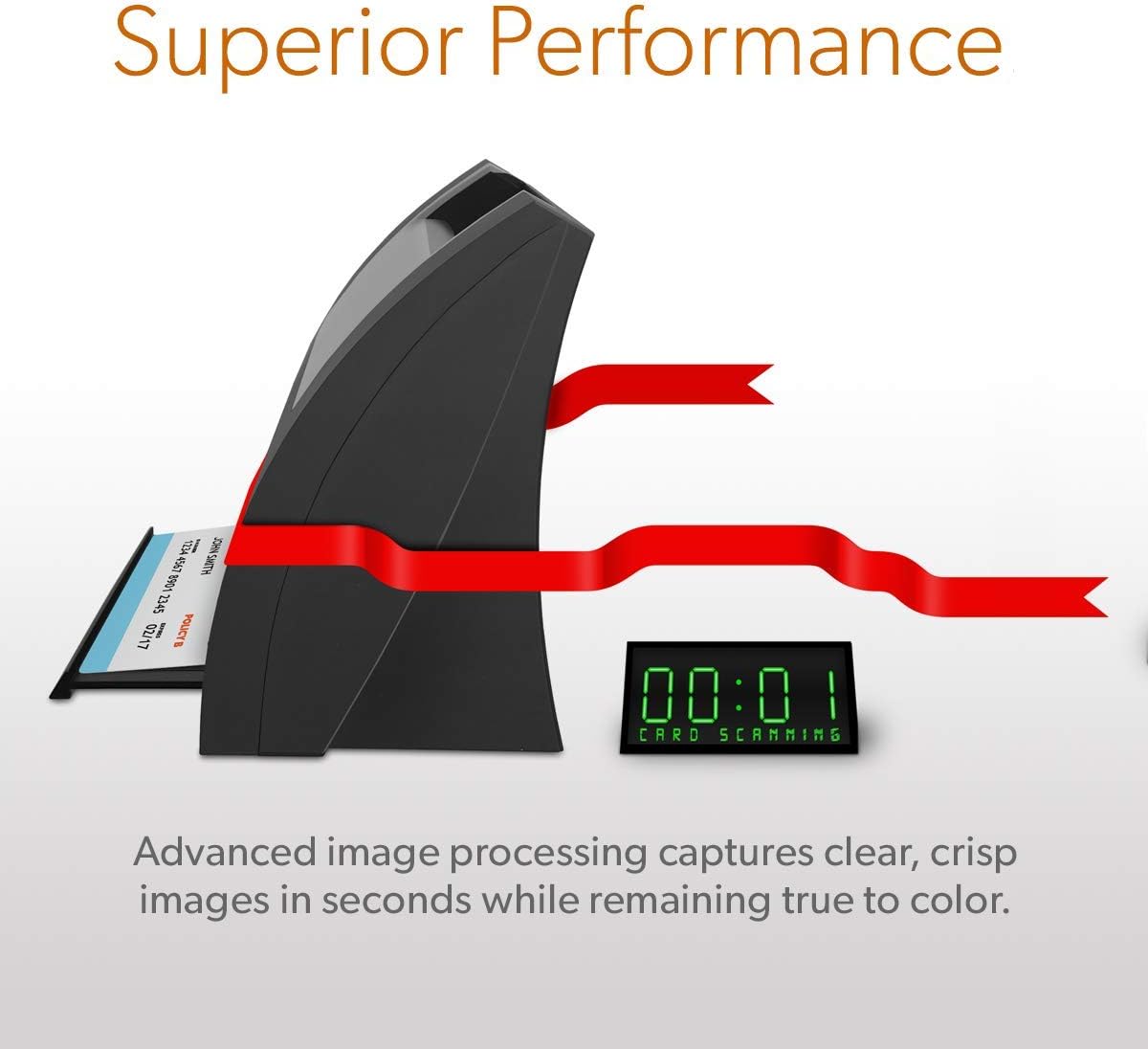 High-Speed Vertical Card Scanner for Windows PC Q6779
