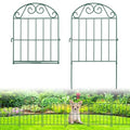 20 Panels Collapsible Garden Fence Animal Barrier, 22 Ft x 24 in Rustproof Metal Wire Panel, Green O1876