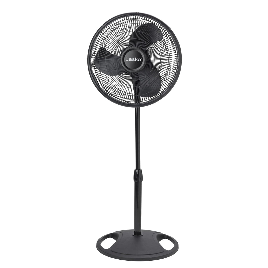 16 Oscillating Adjustable Pedestal Fan with 3-Speeds, Black Q2981