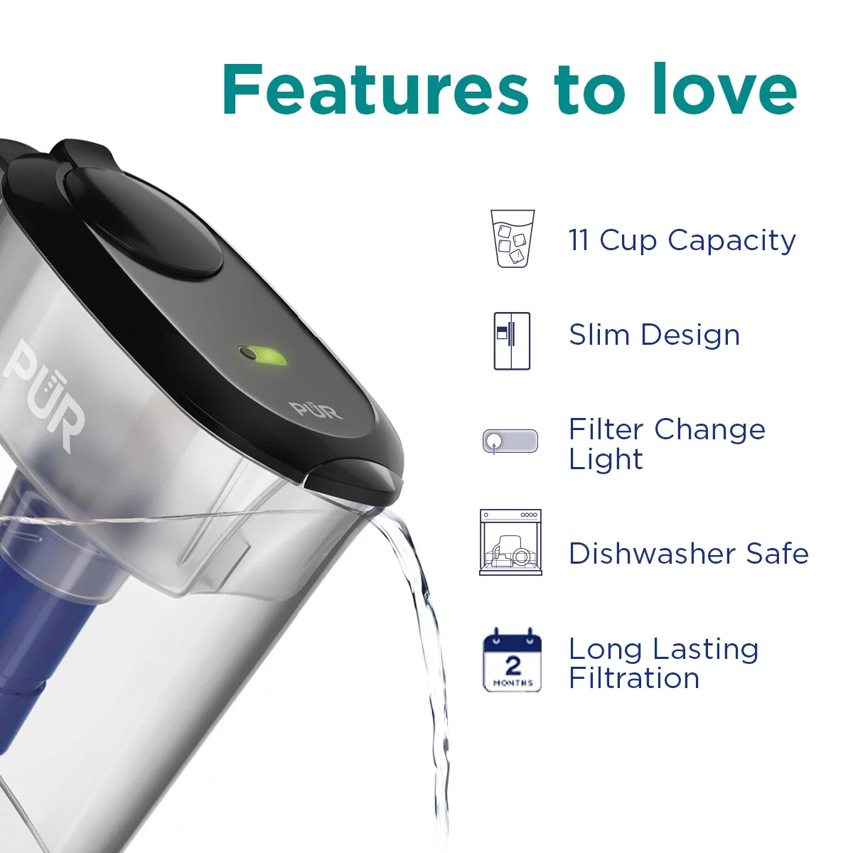 11-Cup Water Pitcher Filtration System U9939