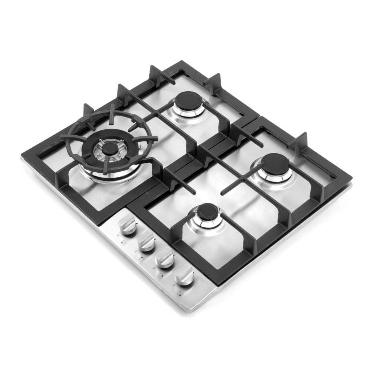 24 in. Stainless Steel Drop-In Gas Cooktop with 4 Burners P890519
