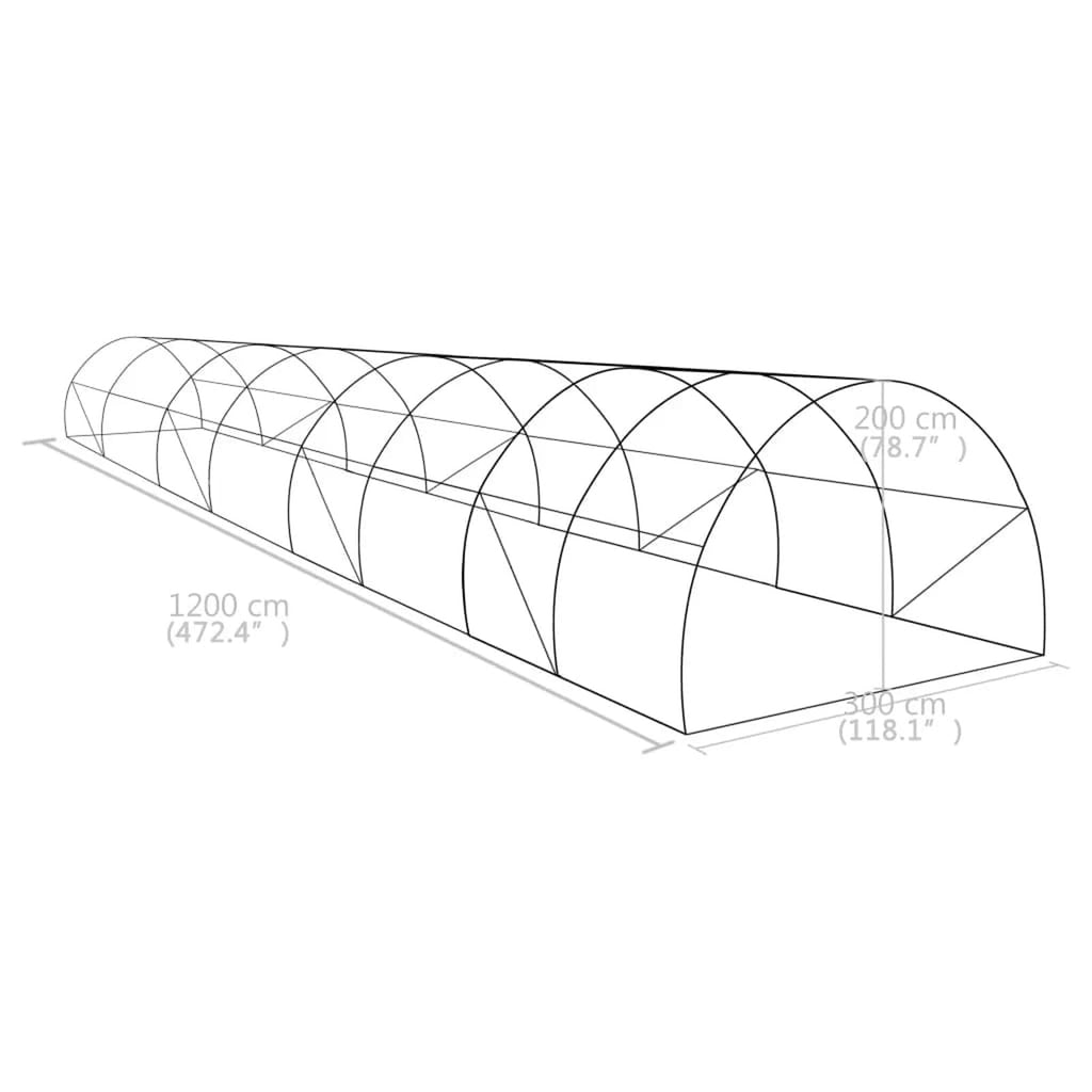 Outdoors Tent Supplies 387.5 Ft² With Windows Door Steel Heavy Duty O555