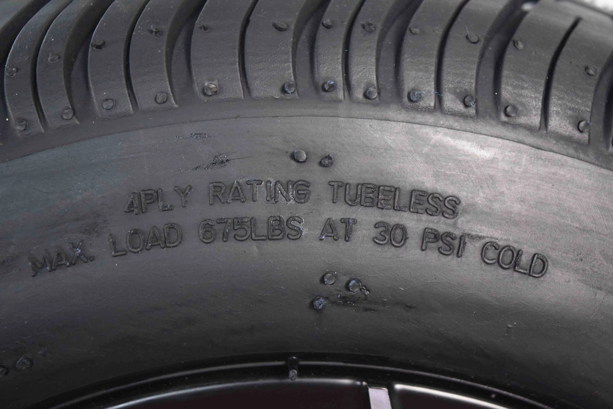205/50-10 Golf Cart Turf Tire & Black Wheel Kit Z862