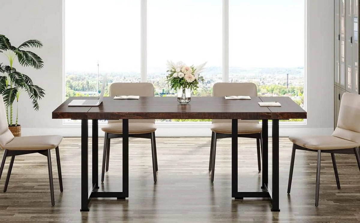 Brown Wooden Executive Desk K9524