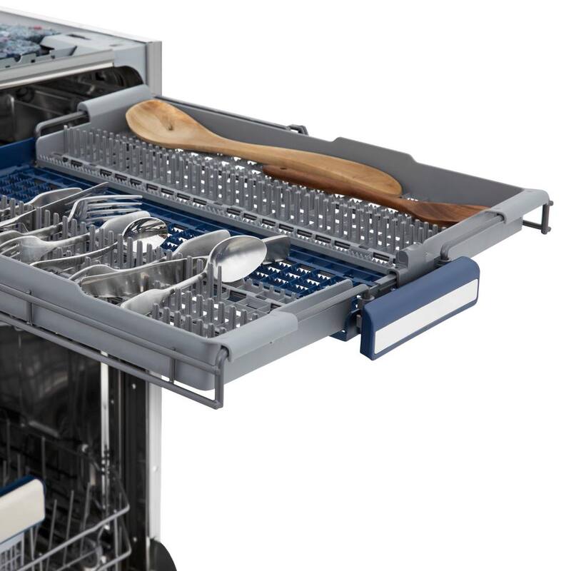 18 in. 8-Cycle Tall Tub Dishwasher with 3rd Rack in Black Stainless Steel C824784