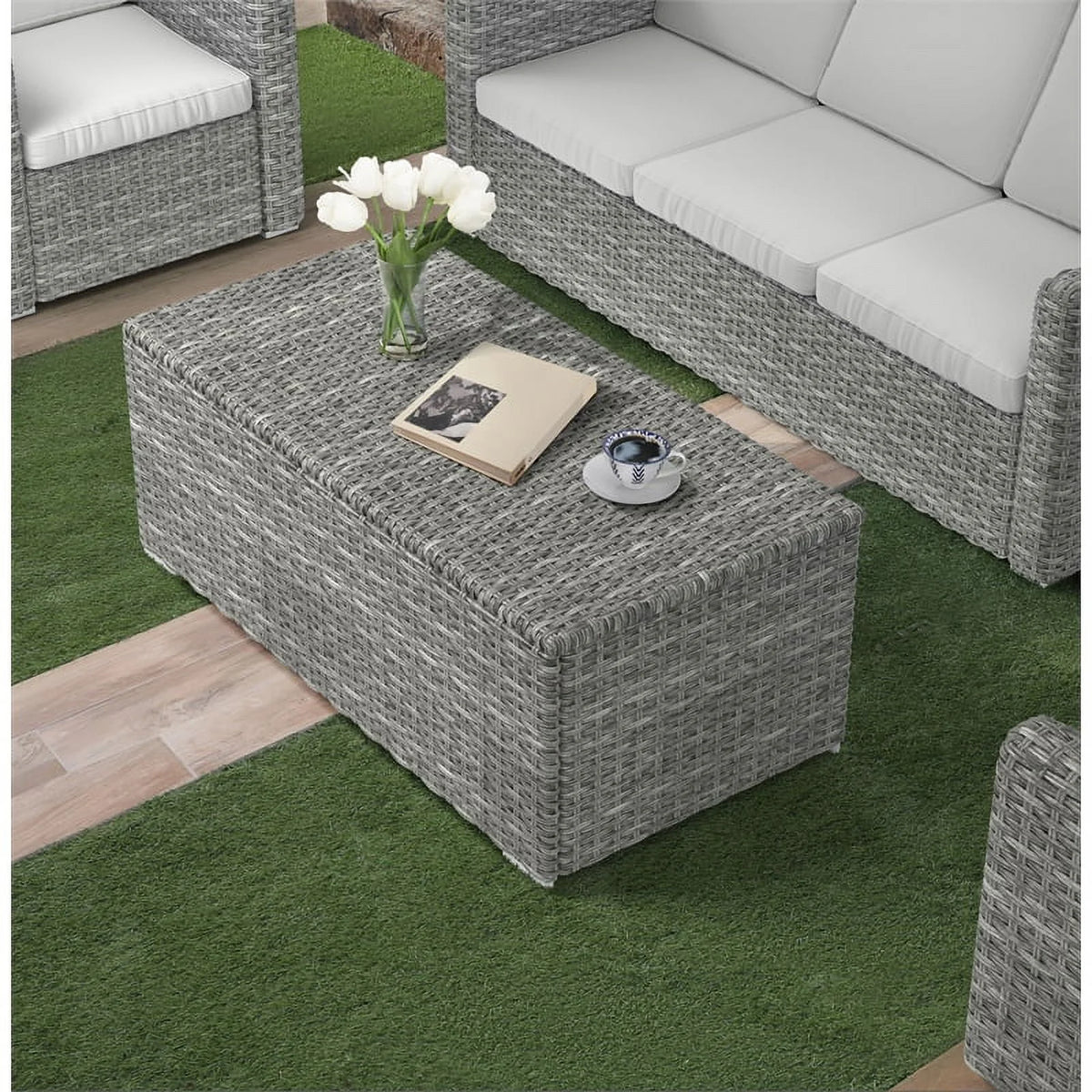 Cast Iron Outdoor Storage Coffee Table L654