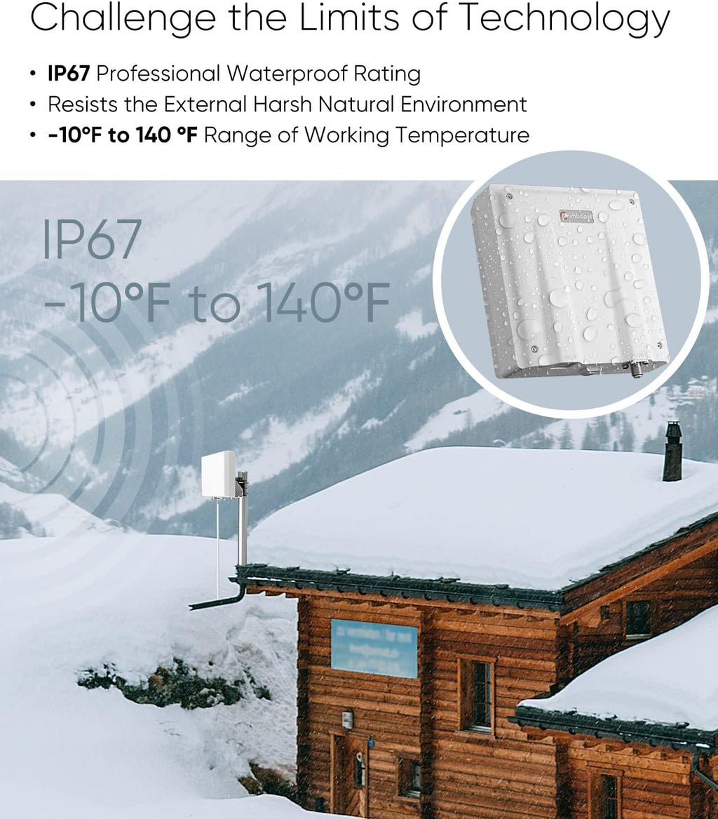 Cell Phone Signal Booster for Home and Office, 4G LTE & 5G, 5,000 sq ft, FCC Approved D605515