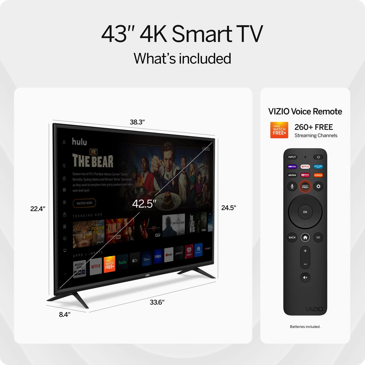 43 Class 4K UHD LED Smart TV X8698