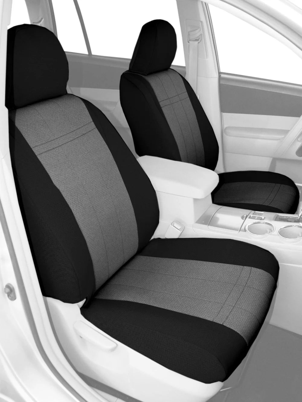 Light Grey Insert with Black Trim Seat Covers P99645