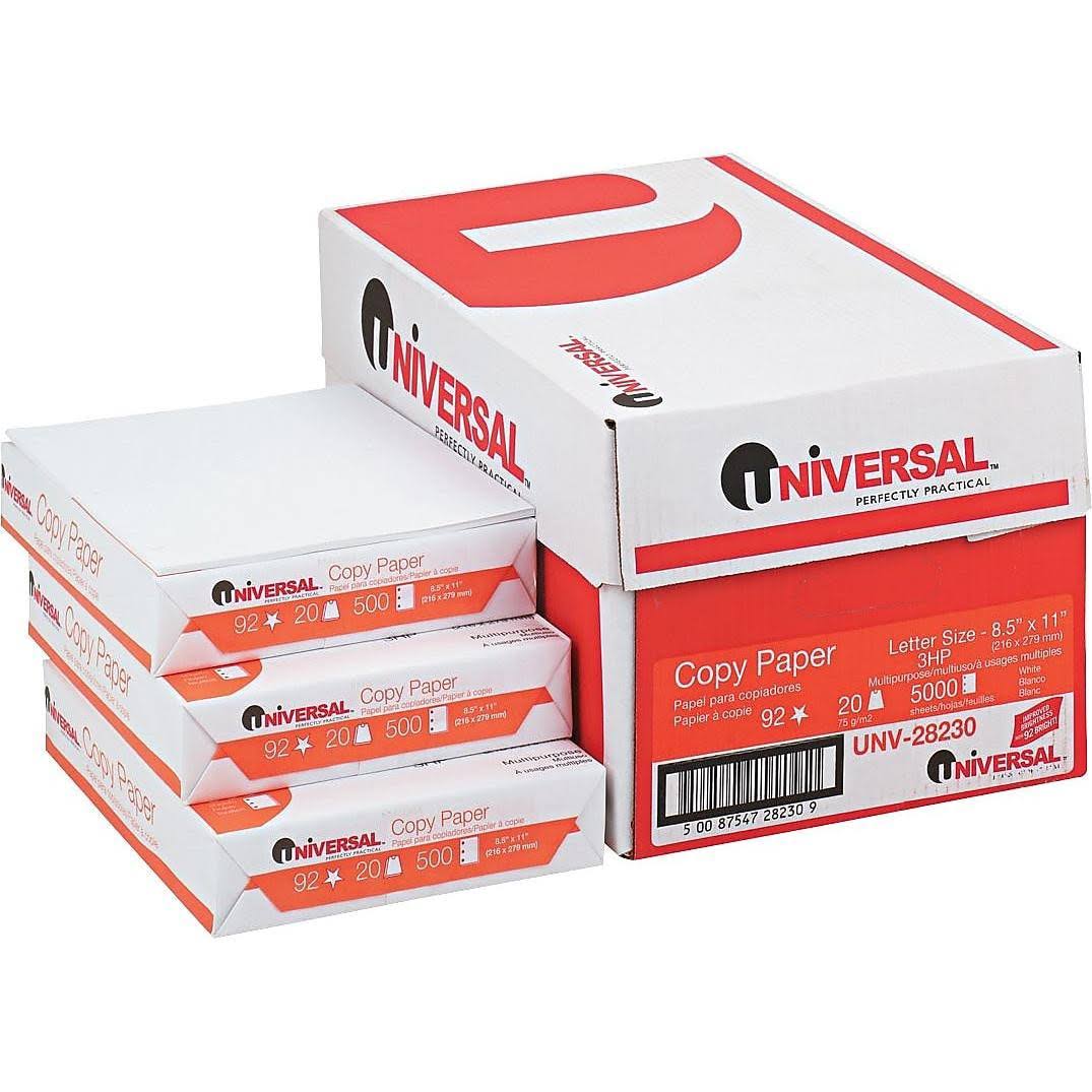 3-Hole Punch White Copy Paper 5000 Sheets/Carton I450