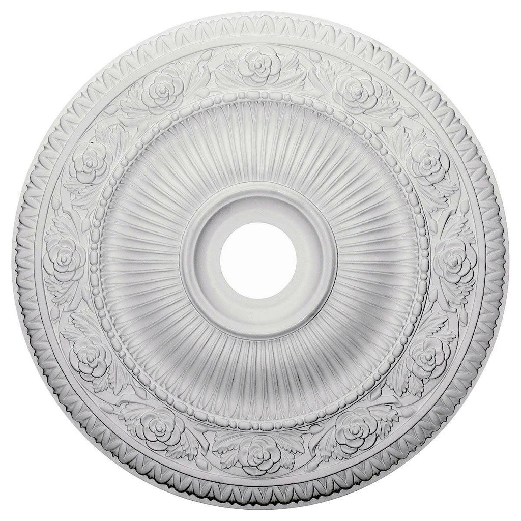 24 1/4 inchod x 3 7/8 inchid x 2 inchp Hand-Painted Flash Gold Ceiling Medallion D580