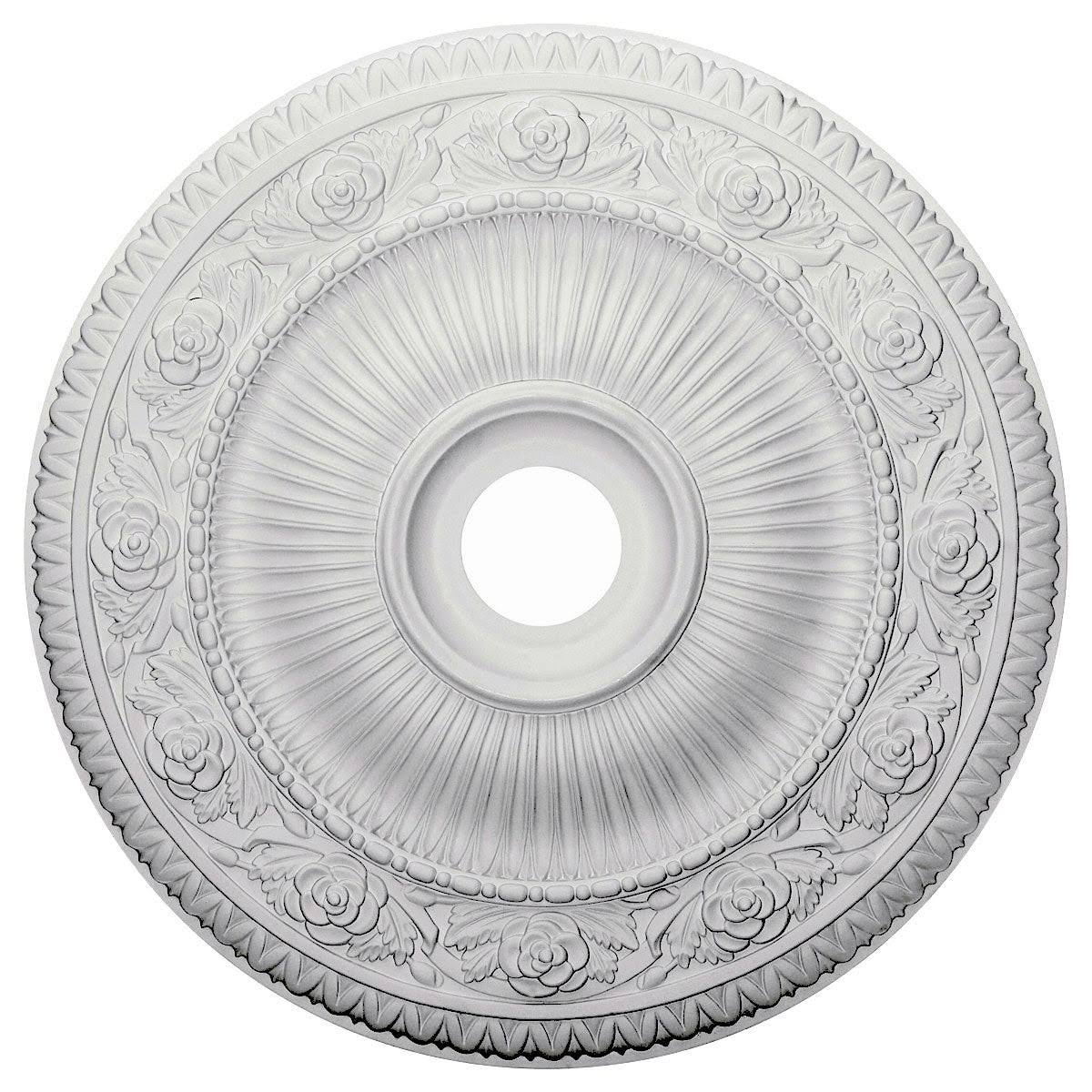 24 1/4 inchod x 3 7/8 inchid x 2 inchp Hand-Painted Flash Gold Ceiling Medallion D580