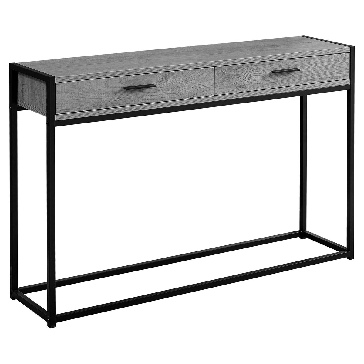 Grey Black Metal Accent Table I100