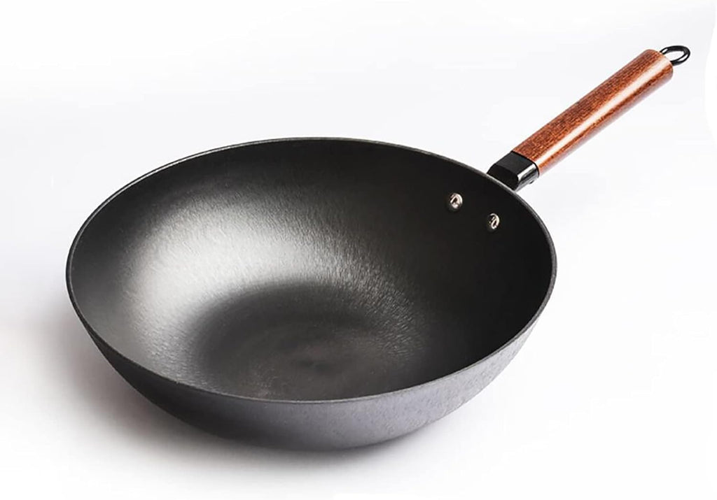Cast Iron Wok with Glass Lid 32cm U3224