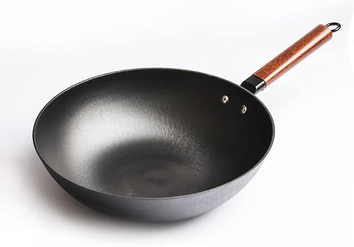 Cast Iron Wok with Glass Lid 32cm U3224
