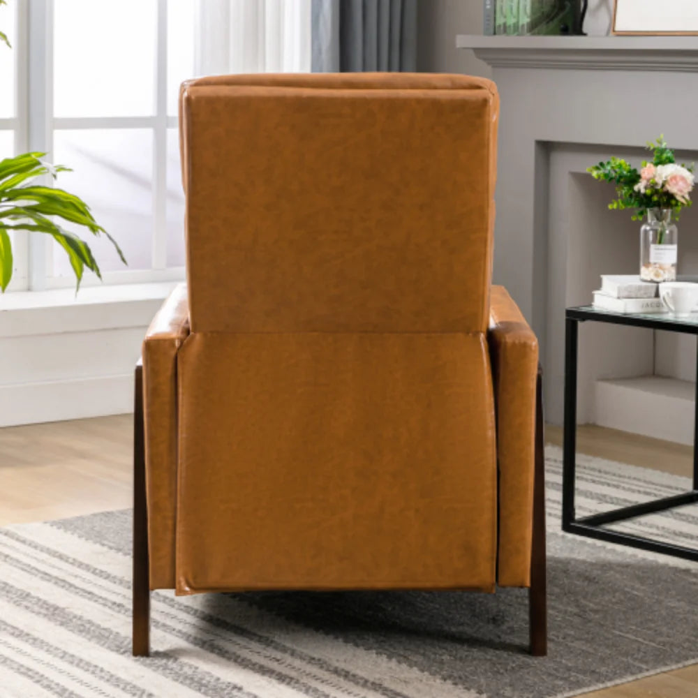 Brown PU Leather Recliner Chair F6870