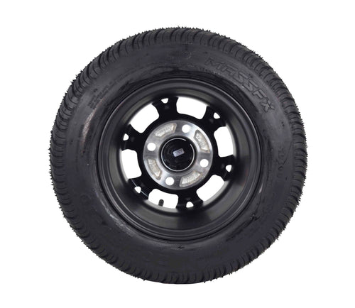 205/50-10 Golf Cart Turf Tire & Black Wheel Kit Z862