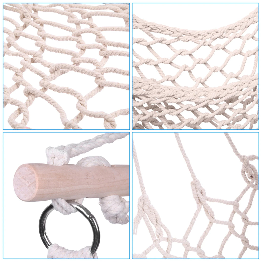 Beige Hanging Rope Air/Sky Chair Swing X58780