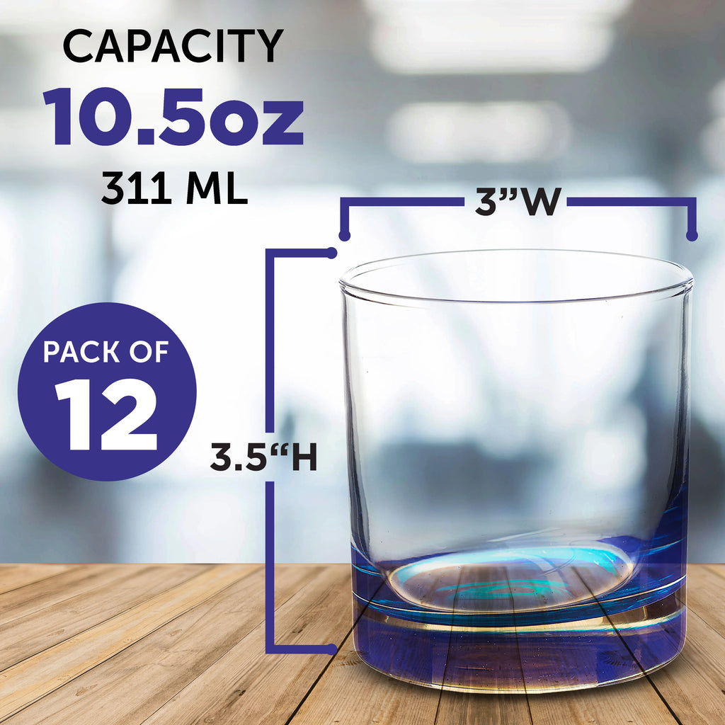 Blue 10.5 oz Whiskey Glass Set of 12 S601101