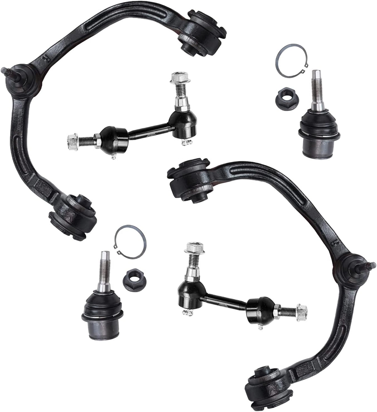 Front Upper Control Arms Lower Ball Joints Sway Bar Links 6pc Set P84243