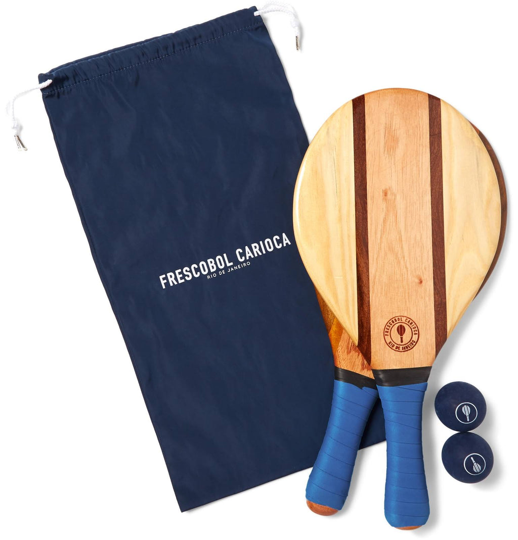 Blue Wooden Beach Bat and Ball Set Q532