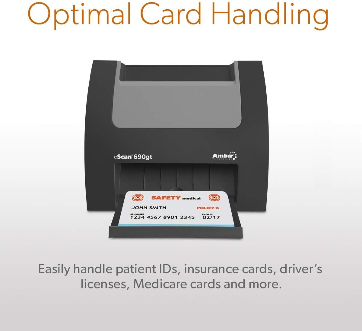 High-Speed Vertical Card Scanner for Windows PC Q6779