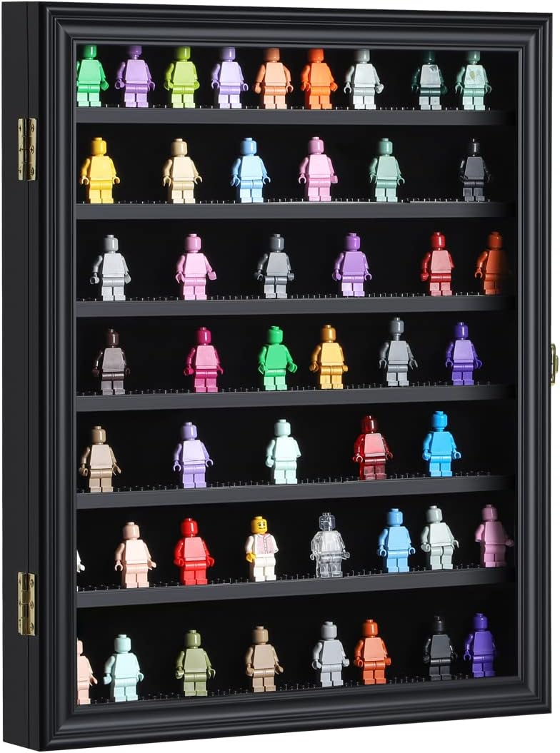 Black Wall Mount Display Case for Collectibles, Pack of 2 O2364