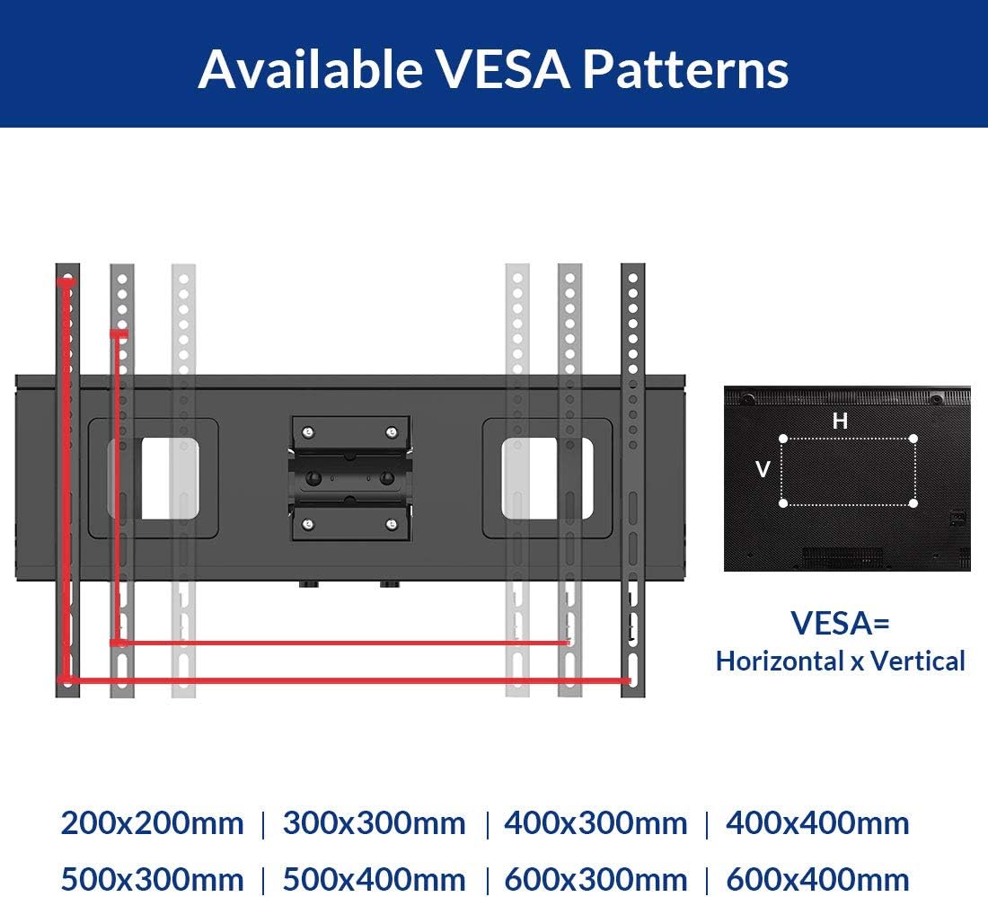 32-70 Inch Articulating Full Motion Swivel Tilt TV Wall Mount Bracket 18 Inches Arm Max VESA 600x400mm 132 lbs with 10ft HDMI Cable Pack of 2 Q75626