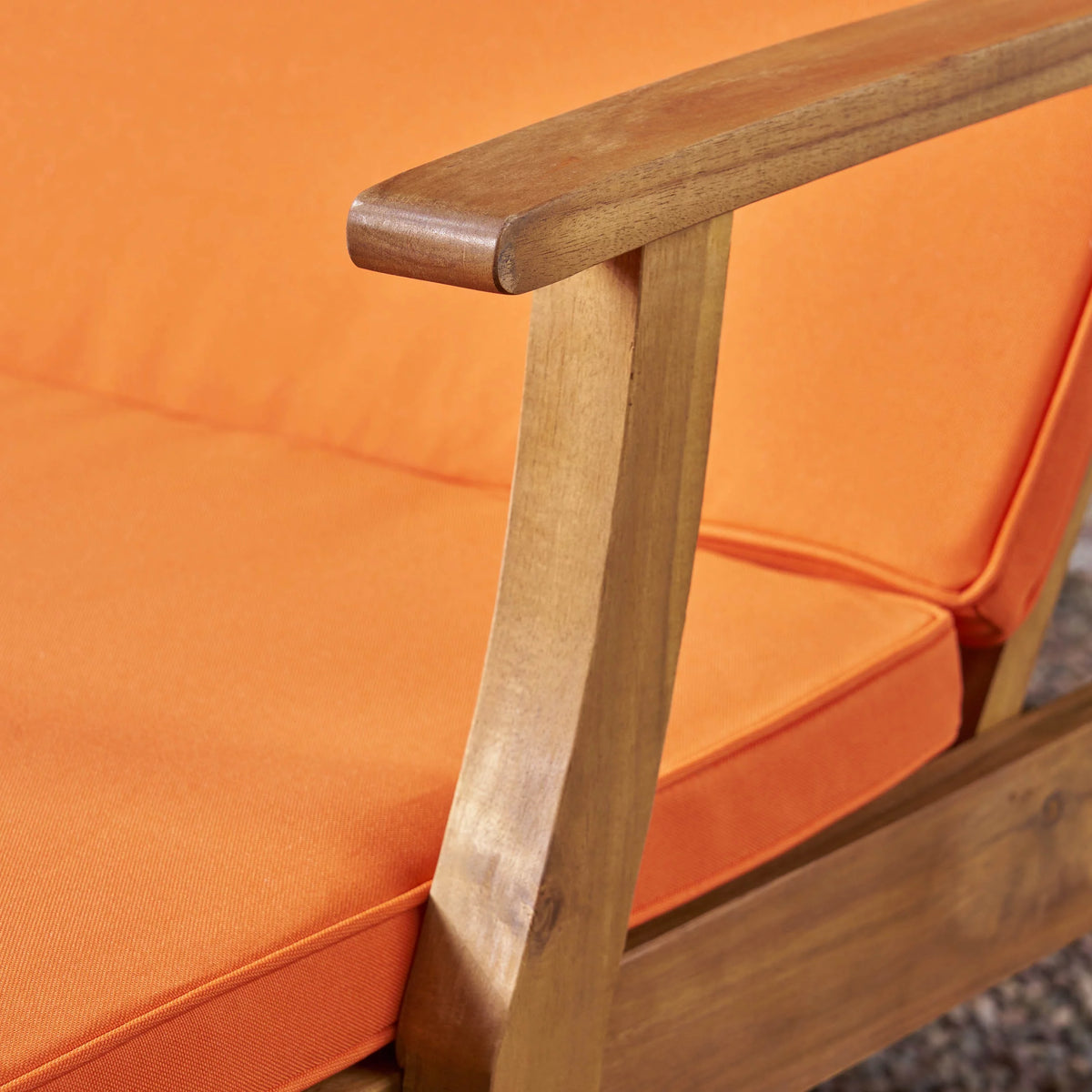 Double Chaise Lounge with Orange Cushions D759