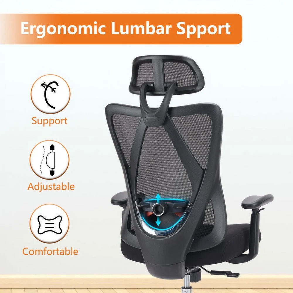 High Back Ergonomic Mesh Office Chair with Headrest and Waistrest G5081